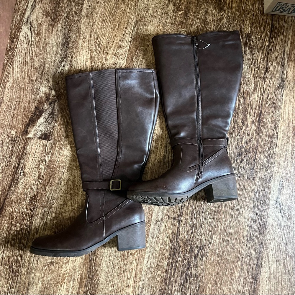 Extra wide calf tall boots